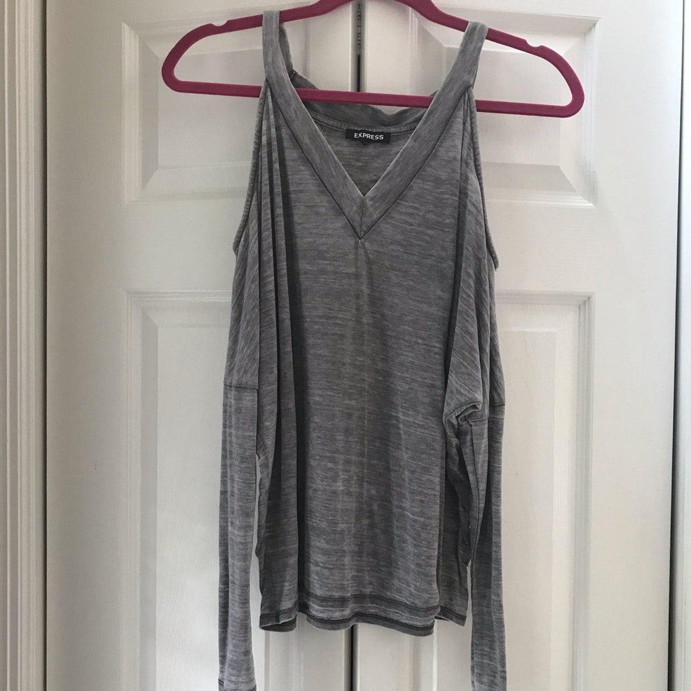 Express open shoulder top